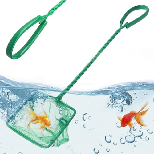 Fischnetz 6 Zoll Fischtank Net mit stabilem geflochtenem Metallgriff, weicher Nylonfeinnetzschlamm Nahrung Rückstand Kleiner Fischnetz für Fischtanks kleine Koi -Teiche und Pools Fischnetz für Fischt von LejeMaek