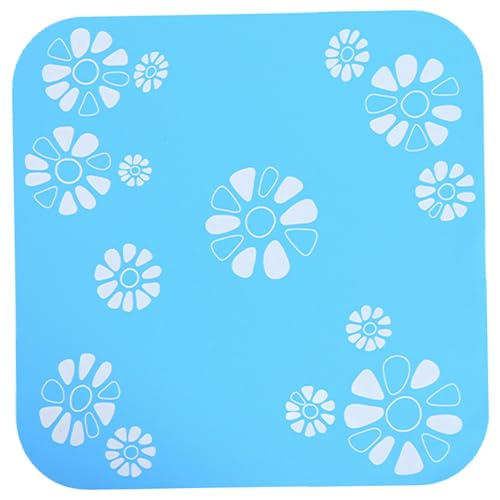 Haustiermatte für Nahrung und Wasser, 13x13 '' wasserdichte Anti-Rutsch-Silikon-Hundeberkenmatte mit Digitaldruck, Futter und Wasserschale Haustier für die Fütterung von Katzen Hundenmat von LejeMaek