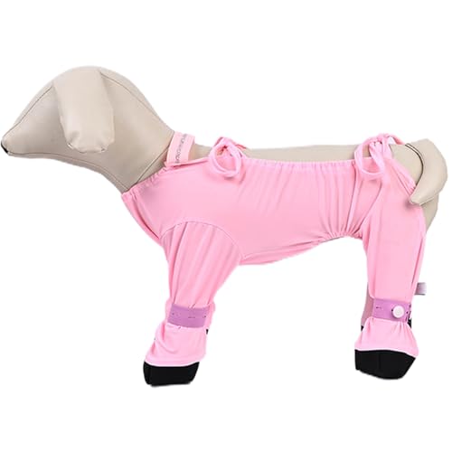 Hosentiefstiefel für Hunde, staubsichere Halbpackeis-Seidenhund-Hör-Stiefel, verstellbare Hundestiefel-Leggings mit Gurten, Nicht-Rutsch mit Hosenträgern M für Hunde von LejeMaek