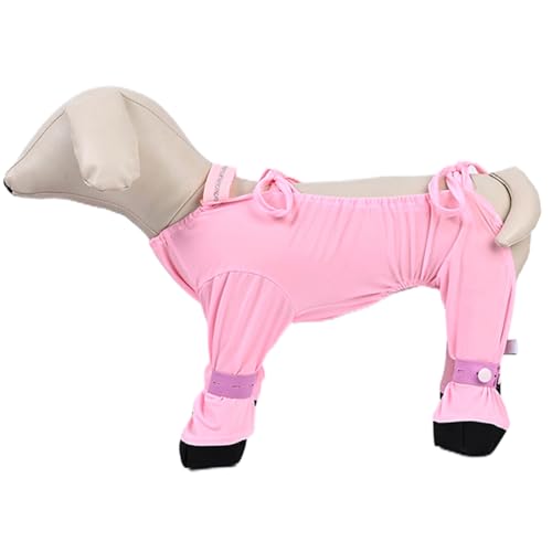 Hosentiefstiefel für Hunde, staubsichere Halbpackeis-Seidenhund-Hos-Hos-Stiefel, verstellbare Hundestiefel-Leggings mit Gurten, Nicht-Rutsch mit Hosenträgern L für Hunde von LejeMaek