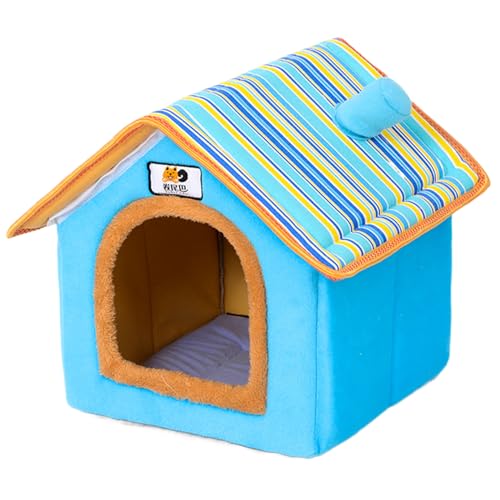 Hundehaus Innenräume, 17x15x17 warm Bequeme Plüschhäuser mit Kissen und wasserdichtem Nicht rutschfestem Boden, abnehmbarem und waschbarem Haustierhaus für kleine mittelgroße Hunde Katzen Hundehaus Innenräume, 17x15x17 warm Bequeme Plüschhäuser mit Kissen und wasserdichtem Nicht rutschfestem Boden, abnehmbarem und waschbarem Haustierhaus für kleine mittelgroße Hunde Katzen von LejeMaek