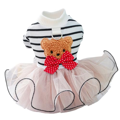 Hundekabelbaumkleid, niedliche gestreifte, geschwollene Tüllhundkleid, Bequeme atmungsaktive Welpenkleidung, Outfits mit D-Ring für 2-3 kg Hundehund Hundekabelbaumkleid, niedliche gestreifte, geschwollene Tüllhundkleid, Bequeme atmungsaktive Welpenkleidung, Outfits mit D-Ring für 2-3 kg Hundehund von LejeMaek