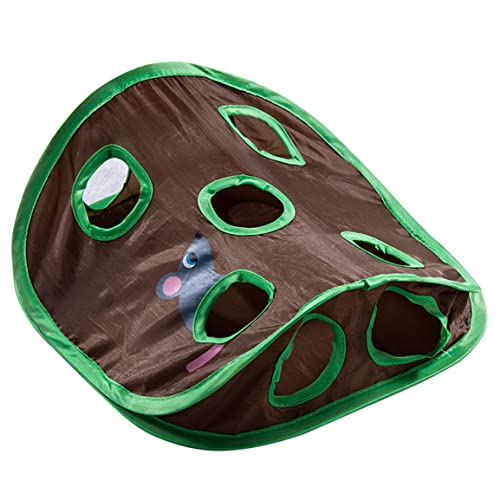 Katzen Interaktive Spielzeugmatte mit Löchern Katzen 9 Löcher Tunnel Spielzeugaktivität Spiele Matte faltbares Training Kratzen für PET Interactive von LejeMaek