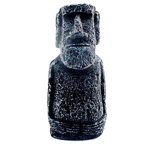 LejeMaek 1pc Antike Osterinsel Kopf Aquarium Ornament Fischtank Dekoration Accessoires Harzmaterial Aquarium Dekor (klein) Aquarium von LejeMaek