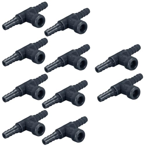 LejeMaek 2 -Wege -Luftpumpensteuerventile Aquariumschlauchanschluss geformtes Aquariumzubehör versorgt Schwarze 10 Packsway von LejeMaek