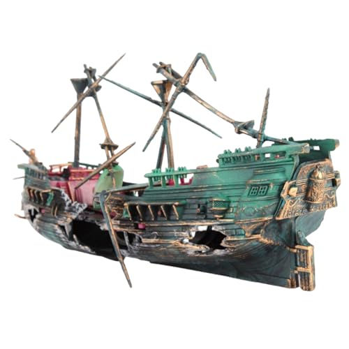 LejeMaek Aquariumdekor, realistische Harz -Schiffswrack -Fischtankdekorationen, 9, 5x2, 4x5.1 gebrochene Bootsverzierungen Aquariumdekorationen mit verwitterten Masten, Bootsschiffbrichternwrack LejeMaek Aquariumdekor, realistische Harz -Schiffswrack -Fischtankdekorationen, 9, 5x2, 4x5.1 gebrochene Bootsverzierungen Aquariumdekorationen mit verwitterten Masten, Bootsschiffbrichternwrack von LejeMaek