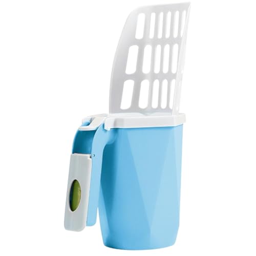 LejeMaek Katzenstreu -Schaufel mit Halter und Beutelbehälter, 3 in 1 Katzenstreubox 11, 8 x 6, 7 Zoll großer Kapazitätsbehälter für Innenraumzubehör, Blau, blau LejeMaek Katzenstreu -Schaufel mit Halter und Beutelbehälter, 3 in 1 Katzenstreubox 11, 8 x 6, 7 Zoll großer Kapazitätsbehälter für Innenraumzubehör, Blau, blau von LejeMaek