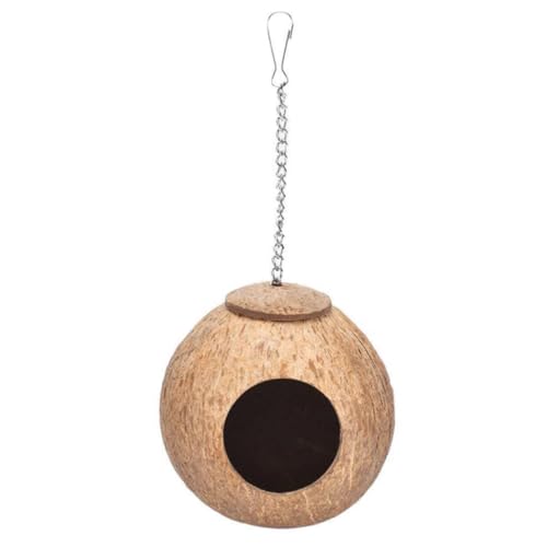 LejeMaek Kokosnussvogel -Nistbett Holz Papagei Nisthaus Hanging Kette Käfig Kauen Spielzeug für Vogelbird LejeMaek Kokosnussvogel -Nistbett Holz Papagei Nisthaus Hanging Kette Käfig Kauen Spielzeug für Vogelbird von LejeMaek