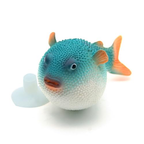 LejeMaek Künstlicher Pufferfisch Fluoreszenz Kaninchen Fisch Aquarium Ornament Landschaftsbau Dekor Tank Accessoires Blau 1 von LejeMaek