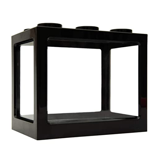 Mini Fischtank Dekorative stapelbare Acryl kleine Fischtank für Büro Tee Tisch Dekor Schalen Schwarz Mini von LejeMaek