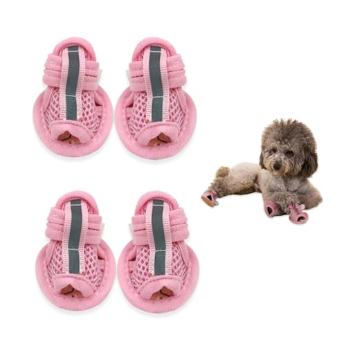 Sommerhundsandalen atmungsaktivem Mesh Hundeschuh Welpenschuhe für heiße Pflasterung weicher Sohle Pfotenschutz für kleine Hunde Größe 5 unzerstörbar Sommerhundsandalen atmungsaktivem Mesh Hundeschuh Welpenschuhe für heiße Pflasterung weicher Sohle Pfotenschutz für kleine Hunde Größe 5 unzerstörbar von LejeMaek