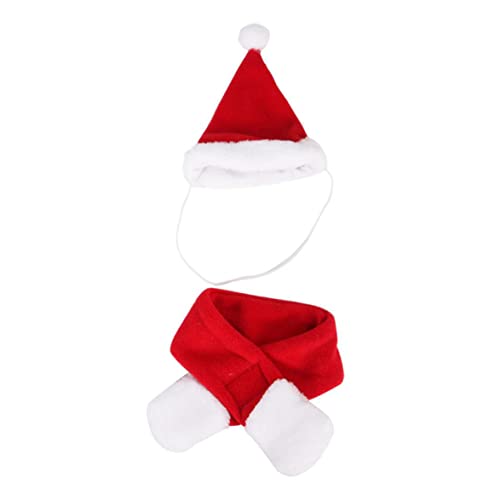 Weihnachtstierkostüm Weihnachtsmütze mit Schal Haustier Katze Katze Outfit Set für Welpenhunde Santa Hut Weihnachtstierkostüm Weihnachtsmütze mit Schal Haustier Katze Katze Outfit Set für Welpenhunde Santa Hut von LejeMaek