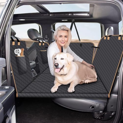 Lekereise Rücksitzverlängerung für Hunde, Hängematte Reisebett für LKW, Auto, SUV (schwarz) von Lekereise