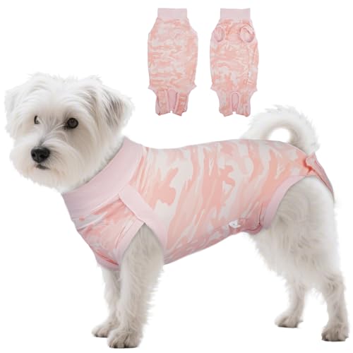 LeleTail Chirurgie-Genesungsanzüge für Hunde, Anti-Leck-Alternative zu Haustierkegeln, professionelles chirurgisches Erholungs-Shirt, weich, atmungsaktiv, chirurgische Einteiler für Hunde, Neuter und von LeleTail