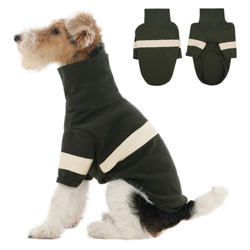 LeleTail Hundepullover für kleine Hunde, Jungen und Mädchen, weicher Fleecepullover mit Rollkragen, warmer Winterpullover, Hunde-Sweatshirt, einfaches An- und Ausziehen, Pyjama für Teetasse, Chihuahua von LeleTail
