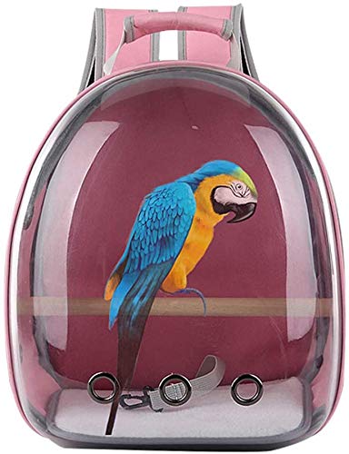Lelesta Sightseeing Rucksack, transparent, für Papageien, Vogel, Reise, atmungsaktiv, 360° von Lelesta