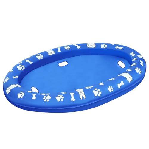 Hundepool Schwimmreifen | Aufblasbarer Pool Schwimmreifen für Hunde,Schwimmhilfe Wasserspielzeug für Alle Größen Haustiere Outdoor Sommer See Fluss Camping Party von Lembeauty