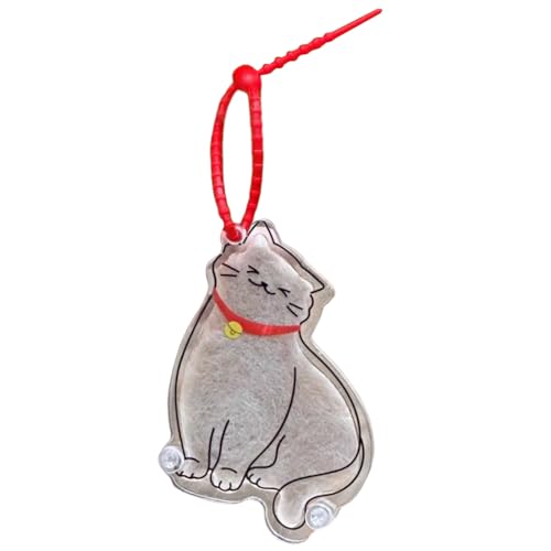 Lembeauty Katzenhaar Andenken - Hundefell Sammler Erinnerungsstück,Akril Andenken Dekoration Niedliches Souvenir für Damen Herren Jugendliche Rucksack Schulranzen Handtasche Haustier von Lembeauty