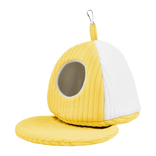 Lembeauty Vogelnest,Winterwarmer Unterschlupf Höhle Zubehör - Warmes Vogelbett Wellensittich Nest,Für Aras Nymphensittiche Conure GrauUnzertrennliche Kleine Mittelgroße Tiere von Lembeauty
