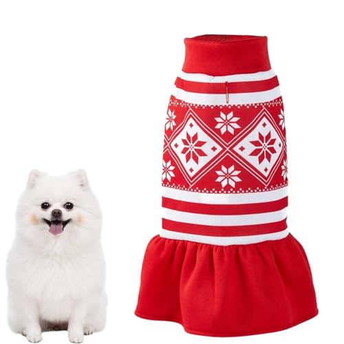 Weihnachtshundekostüme,Welpen-Weihnachtskleid | Weihnachts-Hundekleid-Outfit | Warme Haustier-Weihnachtskleidung, Blumendruck-Weihnachtsrock für Feiertags-Cosplay Weihnachtshundekostüme,Welpen-Weihnachtskleid | Weihnachts-Hundekleid-Outfit | Warme Haustier-Weihnachtskleidung, Blumendruck-Weihnachtsrock für Feiertags-Cosplay von Lembeauty