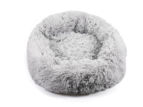 Lemodo Tierbett für Hund und Katze, Donut, Flauschiges Haustierbett, 60 cm Durchmesser von Lemodo