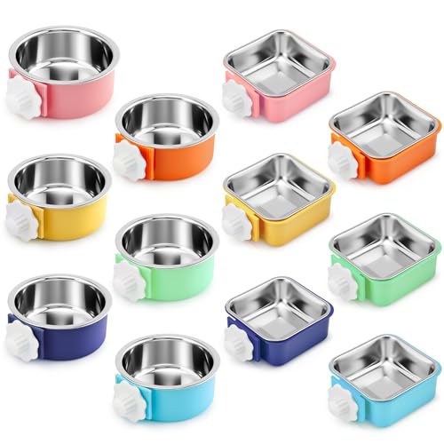 LemonRoad Hundenäpfe für Hundekäfige, abnehmbar, Edelstahl, zum Aufhängen, für Futter und Wasser, für Welpen, mittelgroße Hunde, Katzen, Kaninchen, Frettchen, Vögel, 12 Stück LemonRoad Hundenäpfe für Hundekäfige, abnehmbar, Edelstahl, zum Aufhängen, für Futter und Wasser, für Welpen, mittelgroße Hunde, Katzen, Kaninchen, Frettchen, Vögel, 12 Stück von LemonRoad