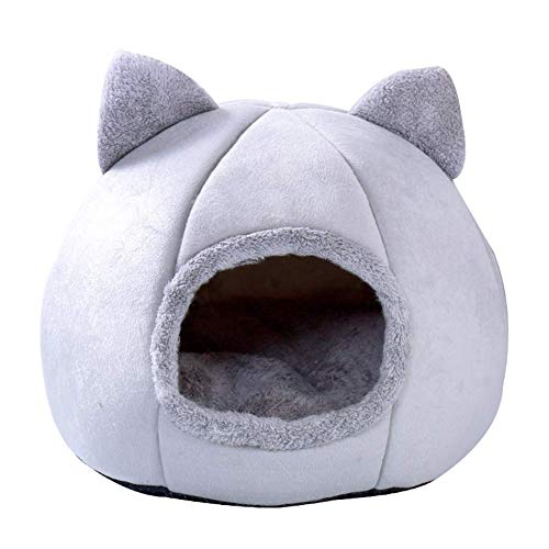 Halb geschlossenes Haustierbett für Katzen, Hunde, warm, bequem, für den Winter, Plüsch, Größe L Halb geschlossenes Haustierbett für Katzen, Hunde, warm, bequem, für den Winter, Plüsch, Größe L von Lempefe