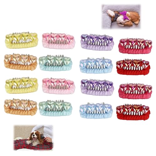 LenTLy 16 Stück Niedliche Haustier-Haarspange,Gemischte Farben,Kleine Hunde-Haarspangen, rutschfest, Vielseitiges Design für Welpen, Katzen, mit Fellpflege-Haarspangen für Hunde LenTLy 16 Stück Niedliche Haustier-Haarspange,Gemischte Farben,Kleine Hunde-Haarspangen, rutschfest, Vielseitiges Design für Welpen, Katzen, mit Fellpflege-Haarspangen für Hunde von LenTLy