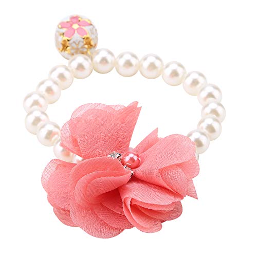 LenTLy Perlenhalsband für Hunde, Perlenhalsband für Hunde, Schmuck für Welpen, Elastische Halskette mit Glöckchen, Ideal für den Täglichen Gebrauch oder Partys, Verstellbare Schnalle LenTLy Perlenhalsband für Hunde, Perlenhalsband für Hunde, Schmuck für Welpen, Elastische Halskette mit Glöckchen, Ideal für den Täglichen Gebrauch oder Partys, Verstellbare Schnalle von LenTLy