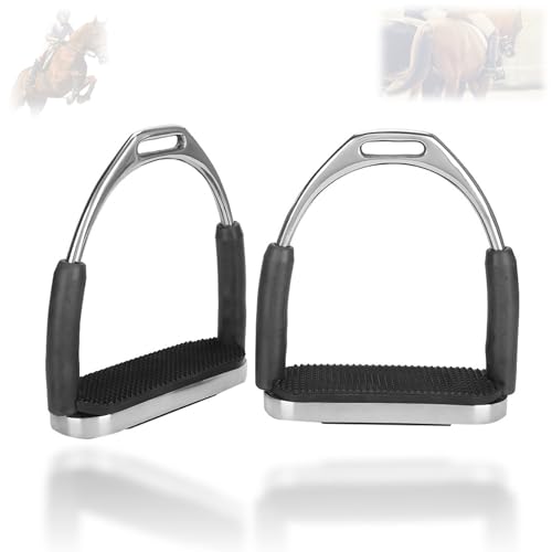 ReitsteigbügelHorse Saddle Tack OvershoeGepolsterte Pferdesteigbügel für Leistung und Training – Edelstahl 304 Material von LenTLy