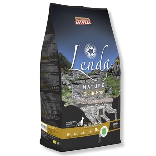 Lenda Turkey Getreidefreies Futter für Junge und Erwachsene Hunde mit Unverträglichkeiten und Hautproblemen | Hypoallergenes Futter reich an Türkei (3 kg) von Lenda