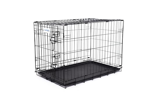 Lendo Online Hundekäfig klappbar - Hundetransportkäfig - Hundebox mit 2 Türen - Transportkäfig - Auto, Tiertransportbox aus Stahl - Hundetransportbox mit Bodenschale -Schwarz (90x60x67cm) Lendo Online Hundekäfig klappbar - Hundetransportkäfig - Hundebox mit 2 Türen - Transportkäfig - Auto, Tiertransportbox aus Stahl - Hundetransportbox mit Bodenschale -Schwarz (90x60x67cm) von Lendo Online