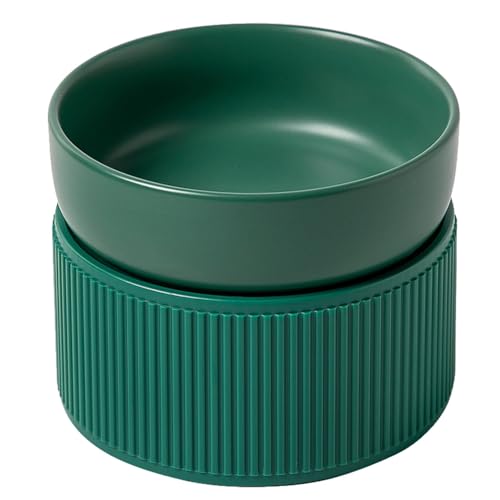 Lenotoon Keramik-Napf f¨¹r Katzen und Hunde, Futterspender, Trinknapf f¨¹r Welpen, Erh?hter Halter, /Rosa, Doppelnapf f¨¹r Katzen, Hunde, K?tzchen von Lenotoon
