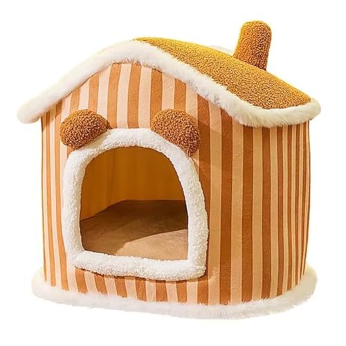 Lenotoon Warme Katzenh?hle in Form Eines Hundezwingers f¨¹r Den Winter, Warmes Katzennest, Welpenh?hle, Katzenversteck, S¨¹?e, Weiche Katzenh¨¹tte f¨¹r Den Winter, Haustierhaus von Lenotoon