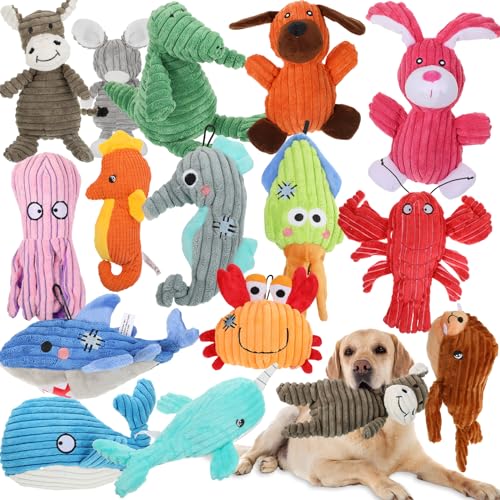 Lenwen 15 Stück Plüsch Quietschendes Hundespielzeug Set Gefüllte Hundespielzeuge Pack Welpenspielzeug mit verschiedenen Tiersortimenten Kauspielzeug Gefüllte Buddle Zahnen Spielzeug Interaktives Lenwen 15 Stück Plüsch Quietschendes Hundespielzeug Set Gefüllte Hundespielzeuge Pack Welpenspielzeug mit verschiedenen Tiersortimenten Kauspielzeug Gefüllte Buddle Zahnen Spielzeug Interaktives von Lenwen