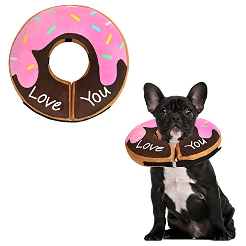 Hunde-Donut-Halsband – weiche Hundekegel für große, mittelgroße und kleine Hunde, aufblasbare Hundekegel-Alternative nach Operationen, E-Halsbänder, Kegel für Hunde und Katzen (Donut-M) von Leo IRis
