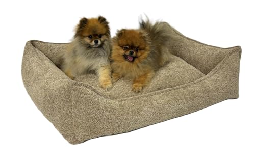 Leo4dog . Sofa Boucle Hundebett Hundekissen Hundesofa. Bezug abnehmbar waschbar. (Antilope, L 100x80) von Leo4dog