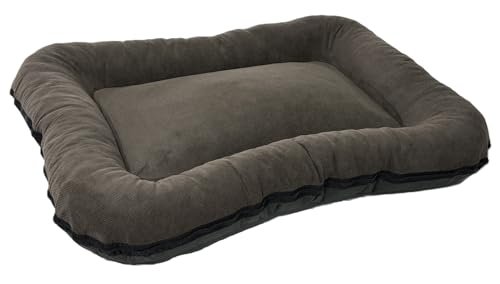 Leo4dog Kim Hundematratze Hundebett, Hundekissen, Hundesofa, waschbar (M 80x60cm, Dunkelbraun) von Leo4dog