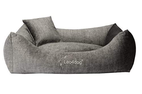 Leo4dog Sofa Vogue 5 Größen, 5 Farben. Hundebett, Hundekissen, Hundesofa,Hundekorb. (L - 100x80, Graphit) von Leo4dog