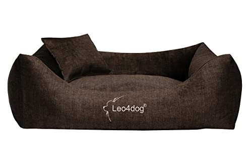 Leo4dog Sofa Vogue 5 Größen, 5 Farben. Hundebett, Hundekissen, Hundesofa,Hundekorb. (M - 80x60, Dunkelbraun) von Leo4dog