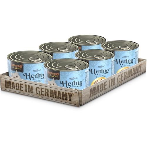 LEONARDO Hering + extra Filet | (6 x 200g) Hering + extra Truthahnfilet | Nassfutter mit extra Filet | Getreidefrei mit extra hohem Fleischanteil von Leonardo