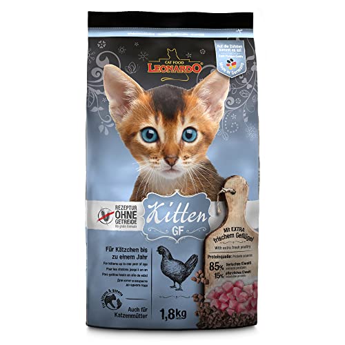 LEONARDO Kitten GF [1,8 kg] Katzenfutter| Getreidefreies Trockenfutter für Kitten | Alleinfuttermittel für Kitten bis 12 Monate von Leonardo