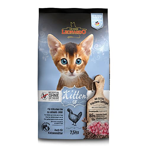 LEONARDO Kitten GF [7,5 kg] Katzenfutter| Getreidefreies Trockenfutter für Kitten | Alleinfuttermittel für Kitten bis 12 Monate von Leonardo