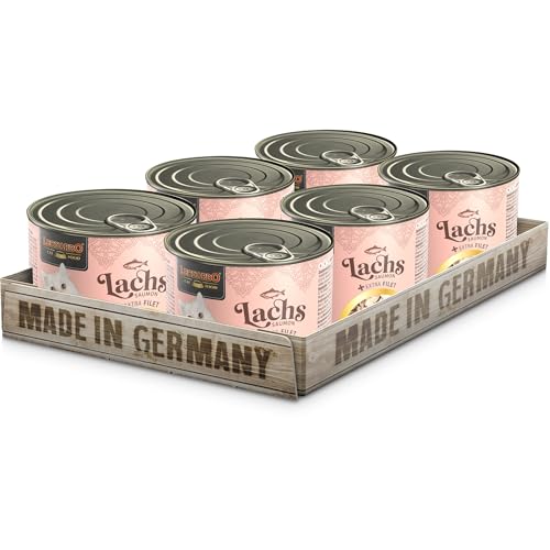 LEONARDO Lachs + extra Filet | (6 x 200g) Lachs + extra Hühnerfilet | Nassfutter mit extra Filet | Getreidefrei mit extra hohem Fleischanteil von Leonardo