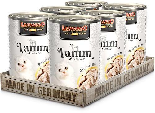 LEONARDO Lamm + extra Filet | (6 x 400g) Lamm + extra Hühnerfilet | Nassfutter mit extra Filet | Getreidefrei mit extra hohem Fleischanteil von Leonardo