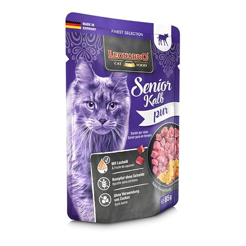 LEONARDO Senior veal pure Reich an magerem Kalbfleisch Eine einzige Proteinquelle - 85 g von Leonardo