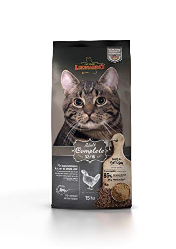 Leonardo Adult Complete 32/16 [15kg] Katzenfutter | Trockenfutter für Katzen | Alleinfuttermittel für ausgewachsene Katzen Aller Rassen ab 1 Jahr von Leonardo