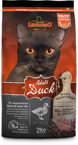 Leonardo Adult Duck [2kg] Katzenfutter | Trockenfutter für Katzen | Alleinfuttermittel für ausgewachsene Katzen Aller Rassen ab 1 Jahr von Leonardo