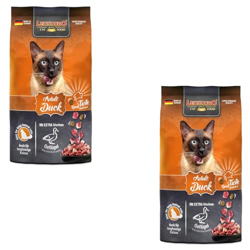LEONARDO Adult Duck| Doppelpack | 2 x 300 g | Trockenfutter für ausgewachsene Katzen ab einem Jahr | Zur Unterstützung von Haut und Fell | Mit Chiasaat und delikatem Krill LEONARDO Adult Duck| Doppelpack | 2 x 300 g | Trockenfutter für ausgewachsene Katzen ab einem Jahr | Zur Unterstützung von Haut und Fell | Mit Chiasaat und delikatem Krill von Leonardo