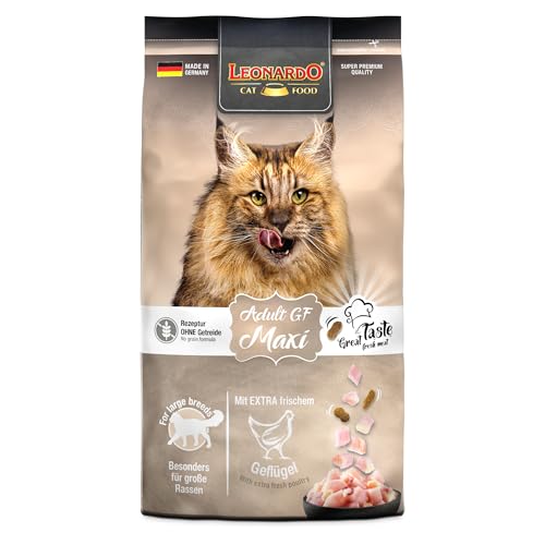 Leonardo Adult GF Maxi [1,8kg] Katzenfutter | Getreidefreies Trockenfutter für Katzen | Alleinfuttermittel für große Katzenrassen ab 1 Jahr von Leonardo